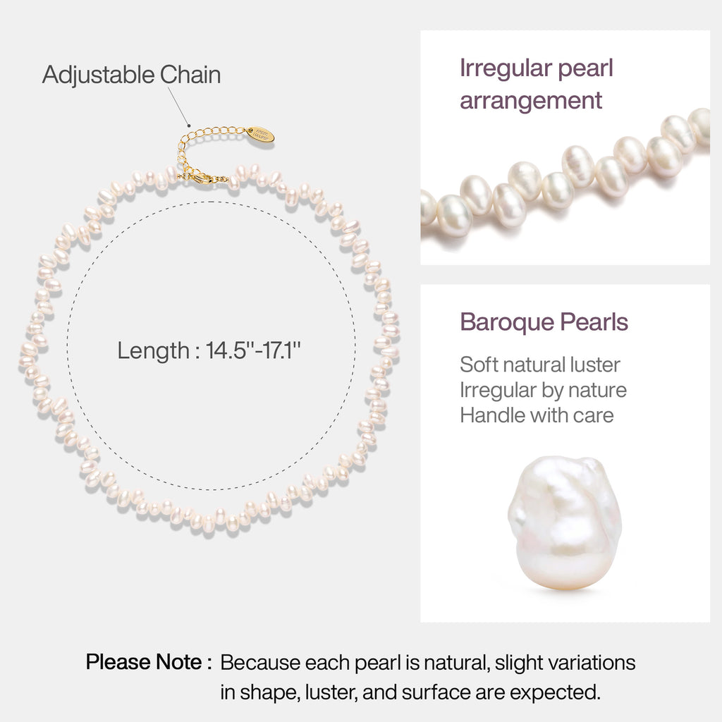Irregular Choker Pearl Necklace