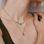 Blue Topaz Multi-Stone Necklace
