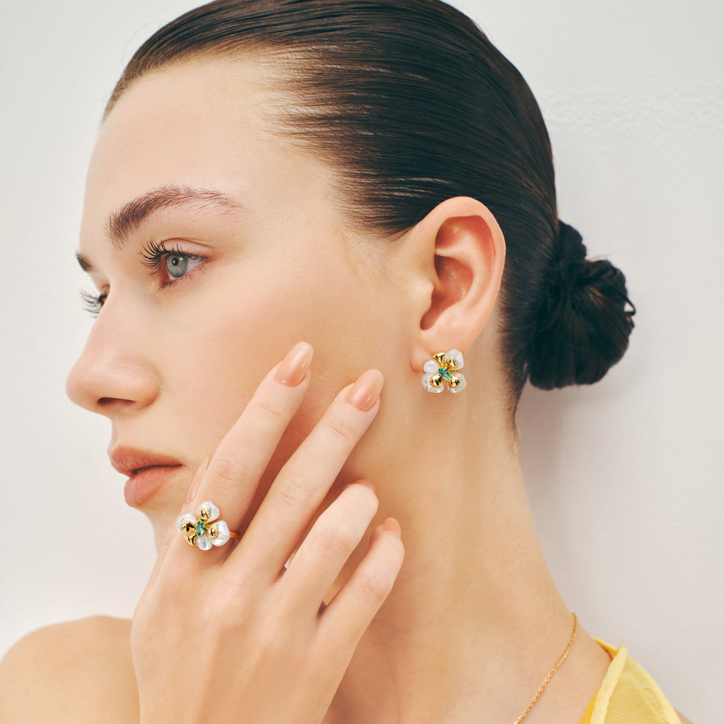 Chloris Pansy Earrings