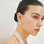 Good Luck Pearl Heart Earrings