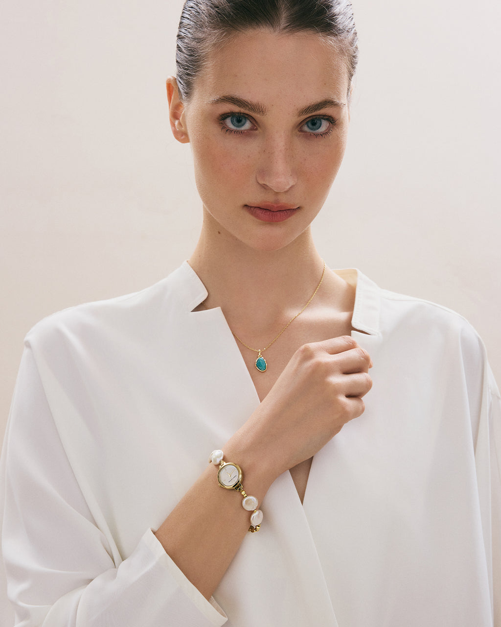 Golden Hour Blush Pearl Watch