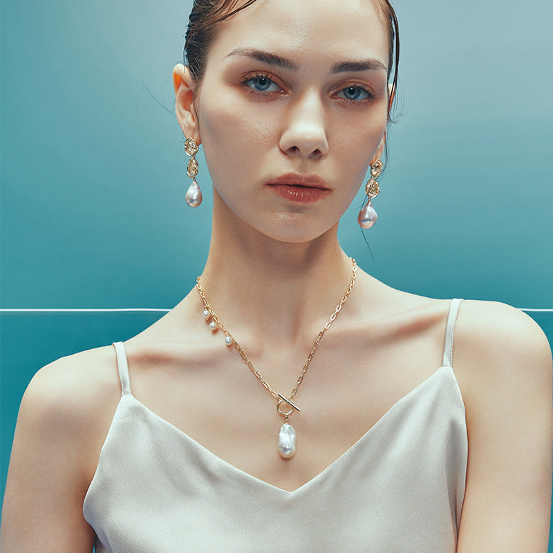 Breaking Dawn Baroque Pearl Necklace