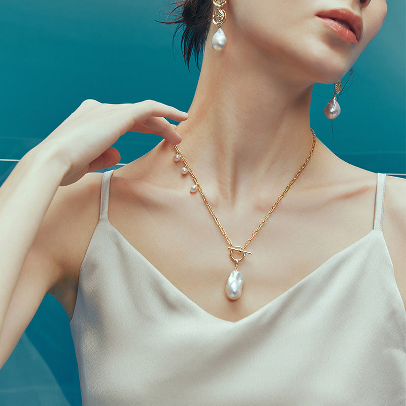 Breaking Dawn Baroque Pearl Necklace