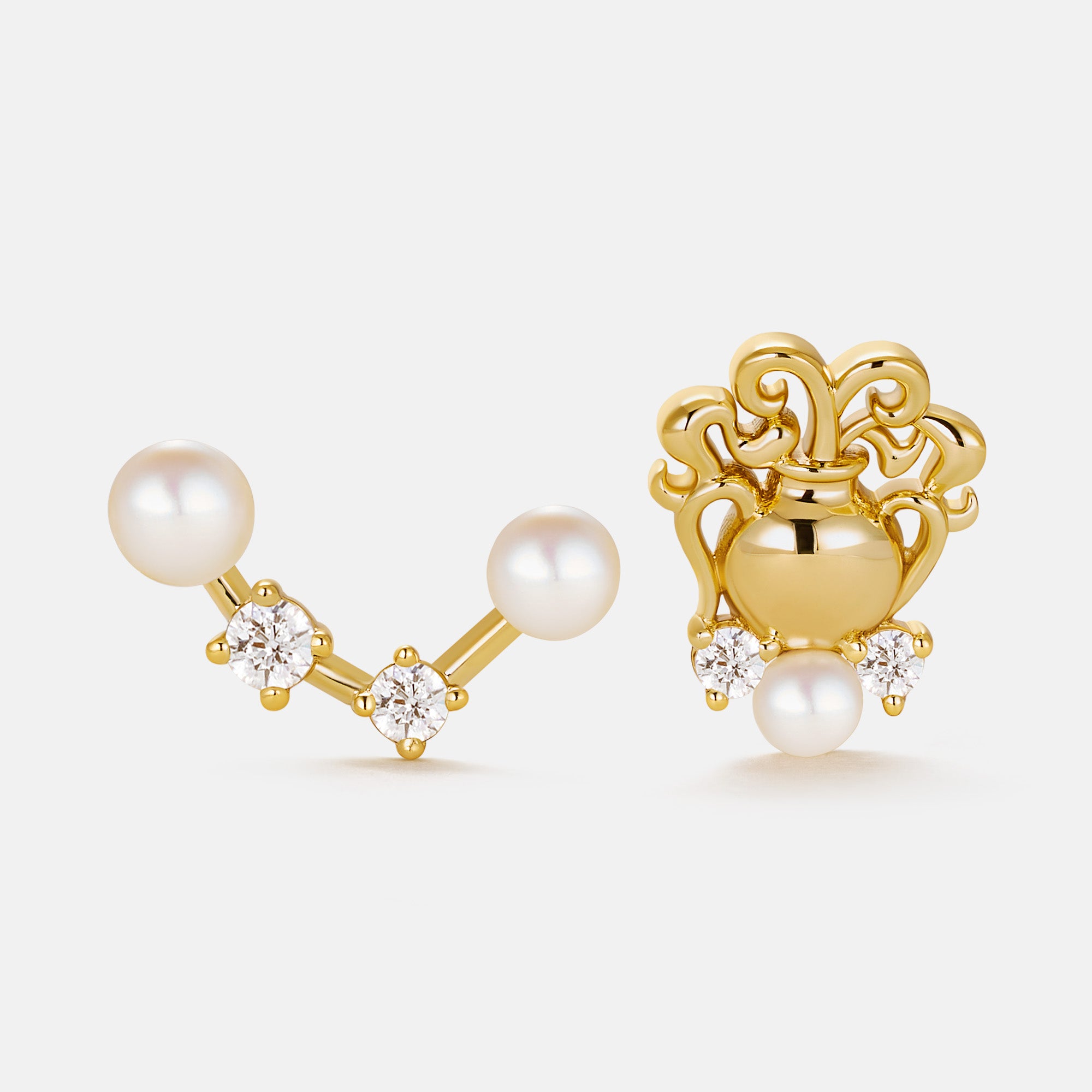 Stellar Zodiac Pearl Earrings