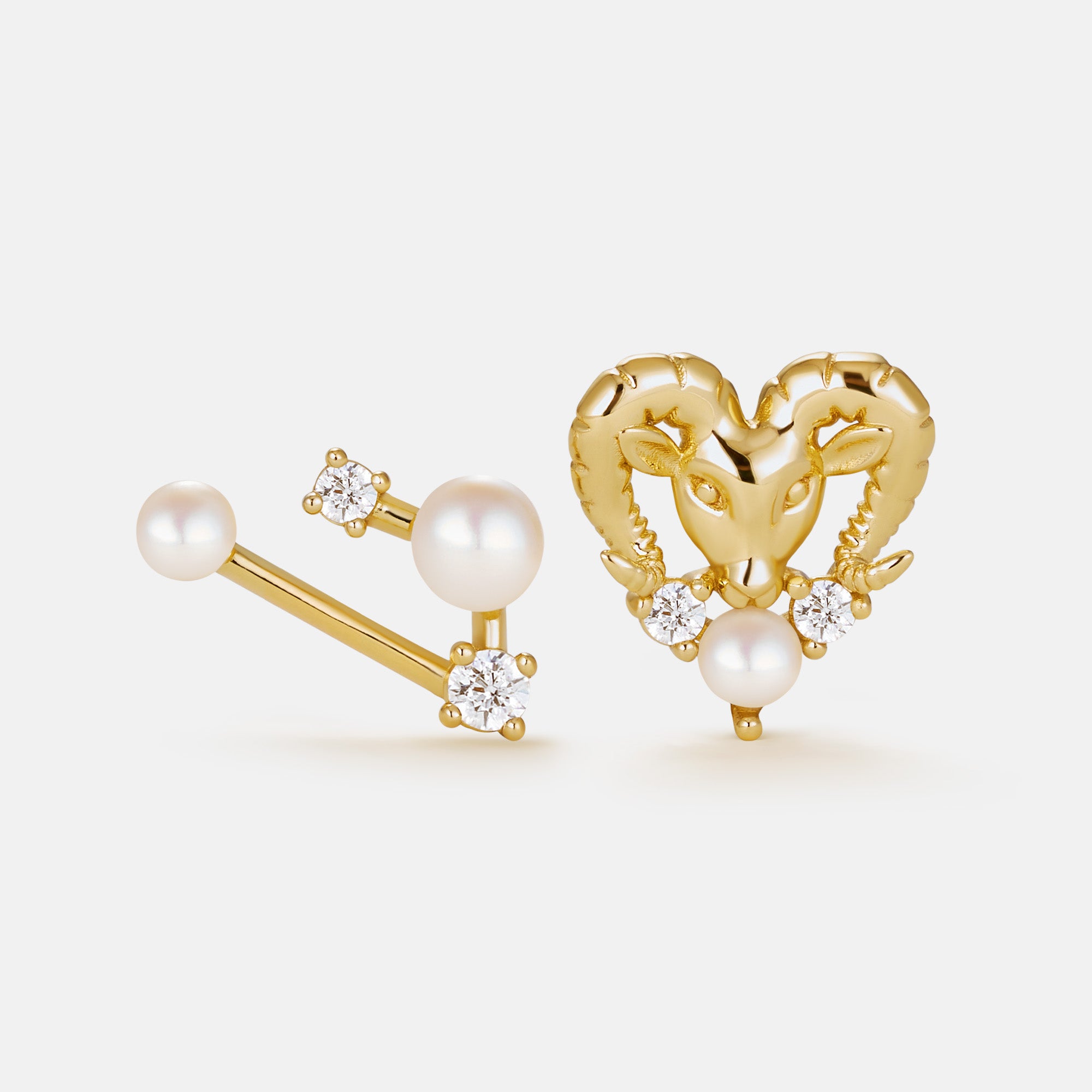 Stellar Zodiac Pearl Earrings