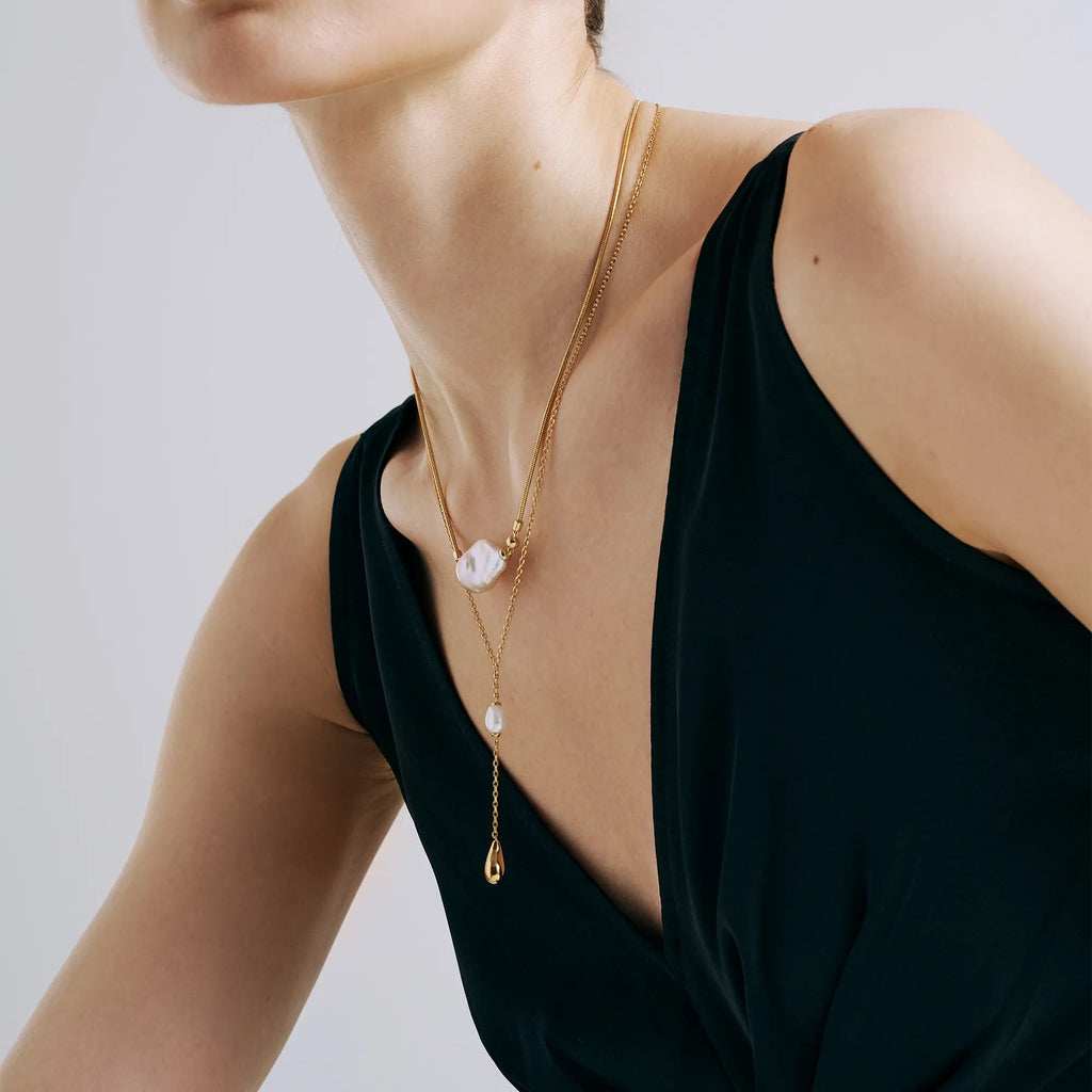 Layered Baroque Pearl Necklace