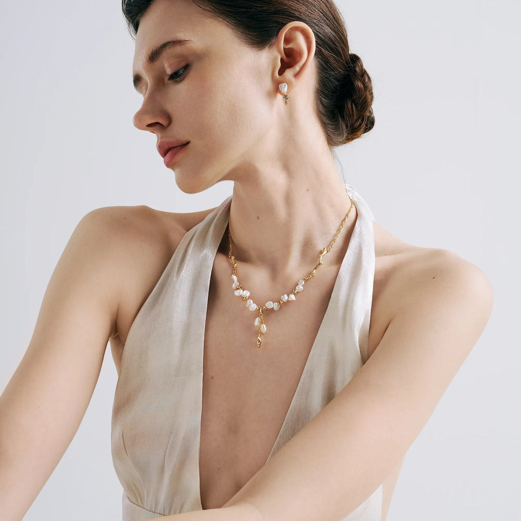 Floriography Perlenzweig-Halskette