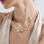 Floriography Keshi Pearl Branch Necklace