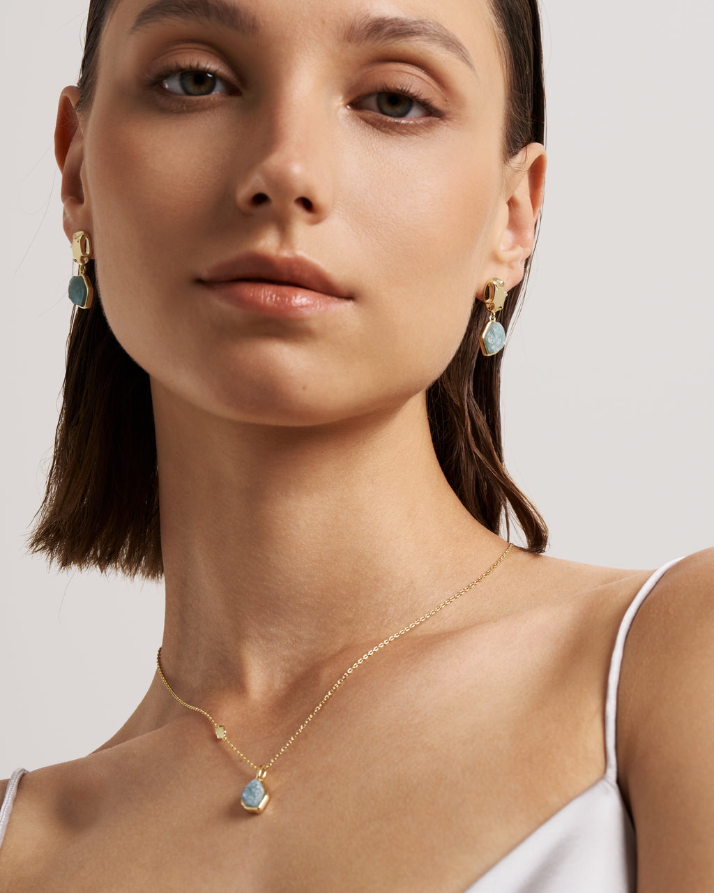 Raw Aquamarine Necklace