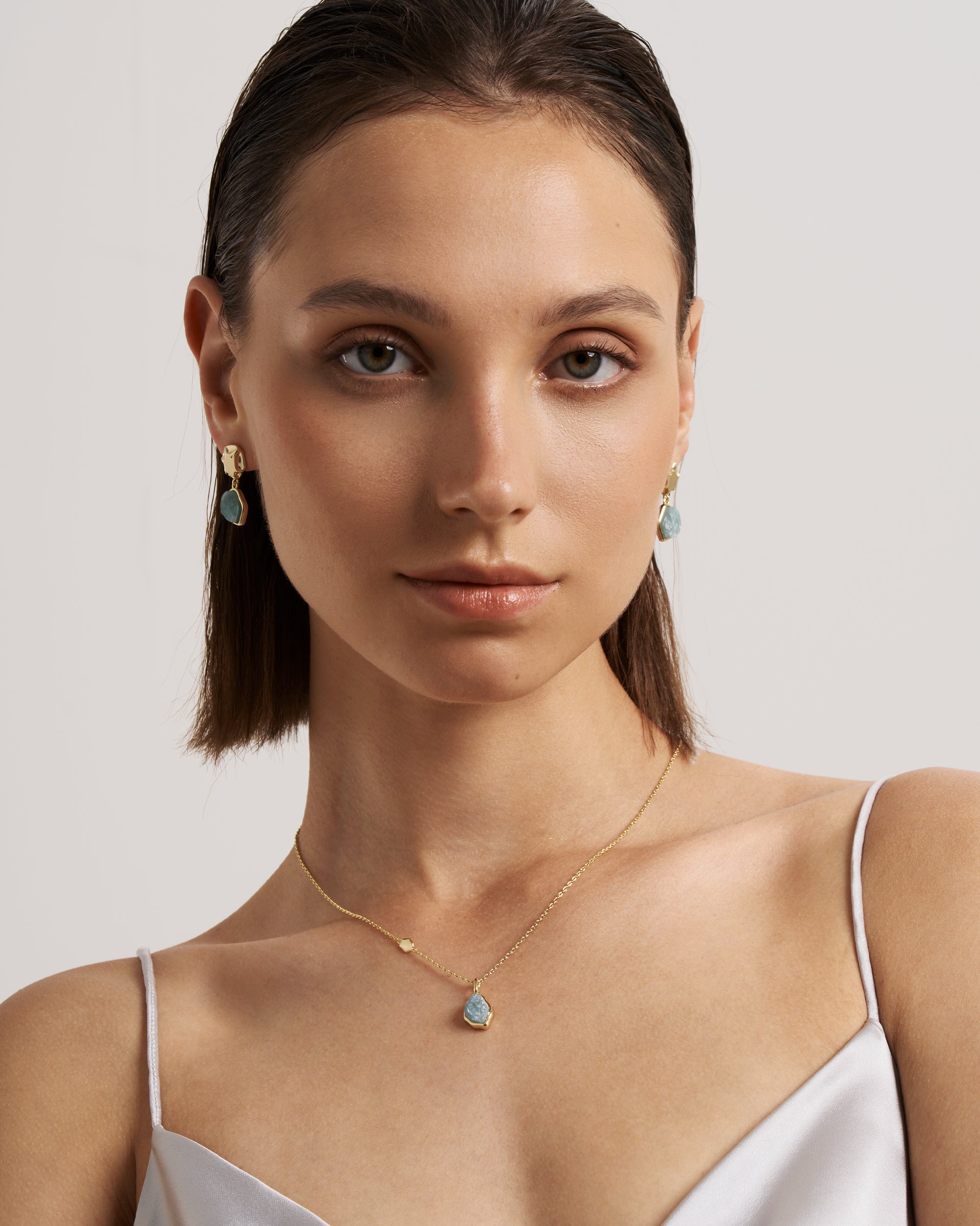Raw Aquamarine Necklace