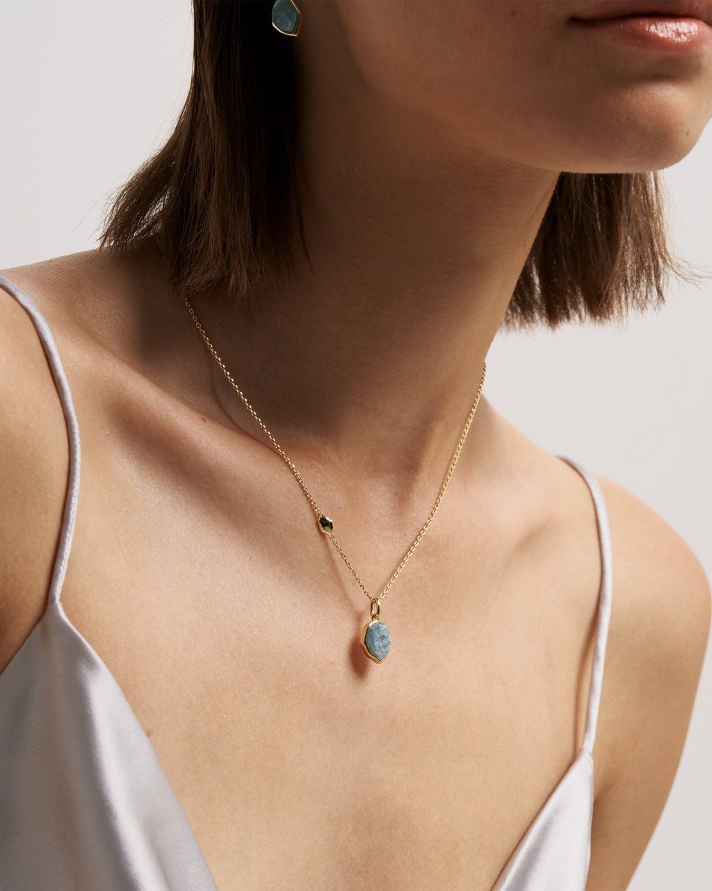 Raw Aquamarine Necklace