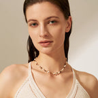 Tiger's Eye Beaded Pearl Necklace