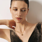 Gold Ginkgo Leaves Tiger's Eye Necklace