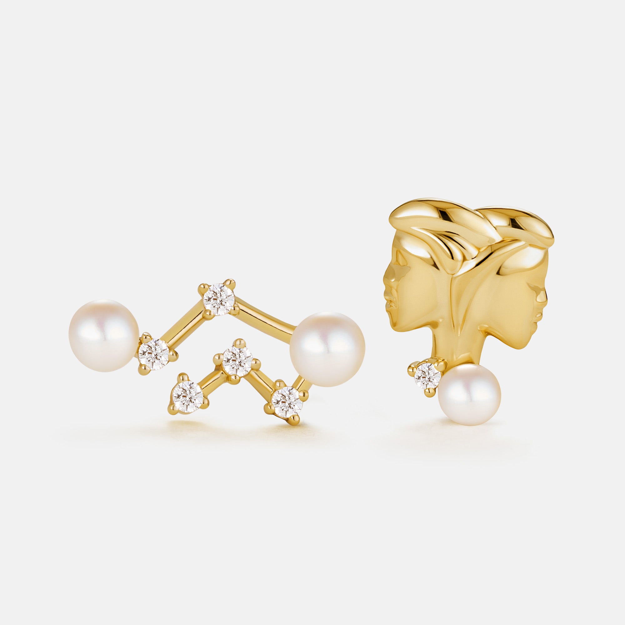 Stellar Zodiac Pearl Earrings