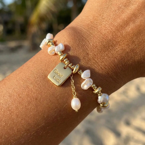 Good Luck Keshi Pearl Bracelet
