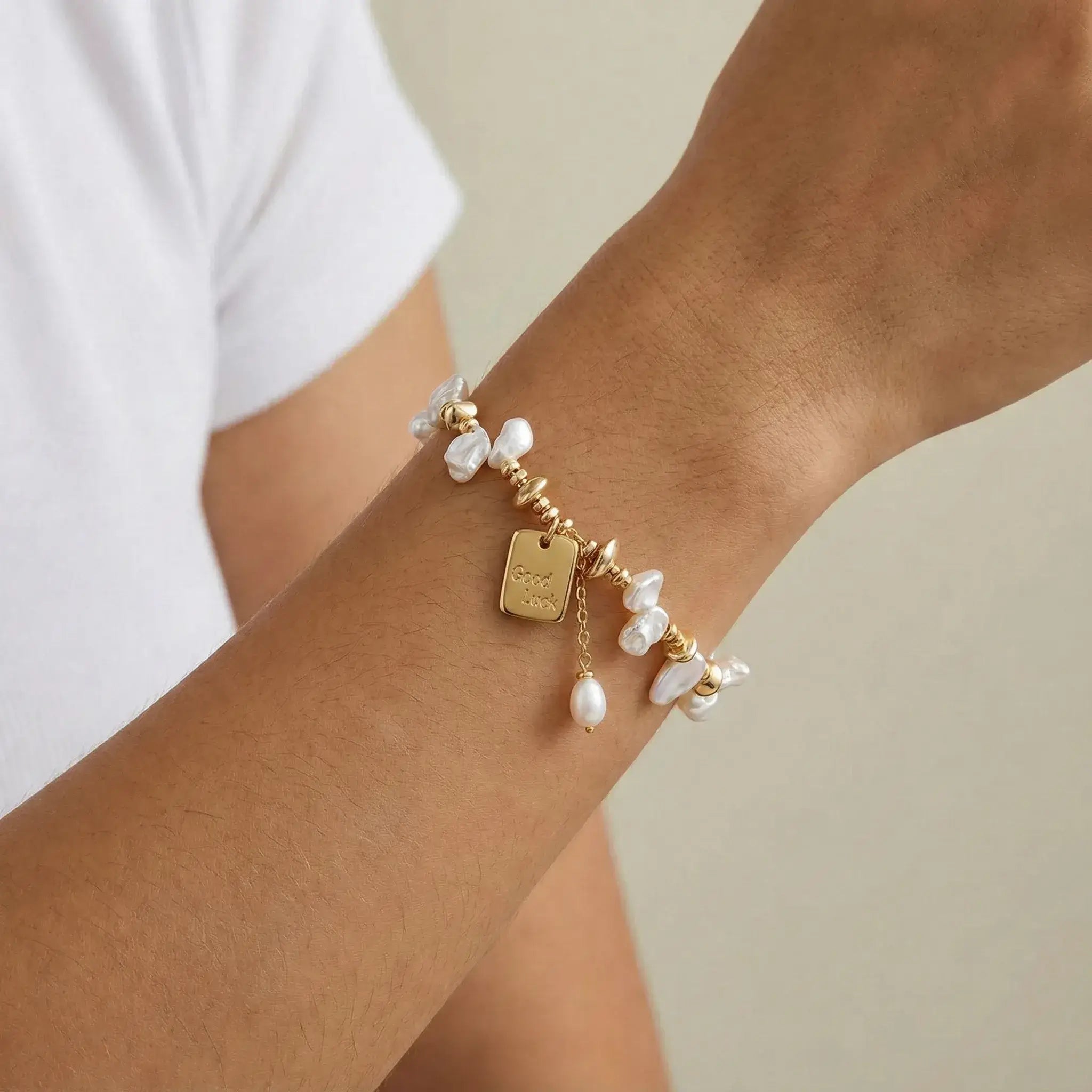 Good Luck Keshi Pearl Bracelet