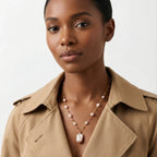 Gypsophila White Baroque Pearl Necklace