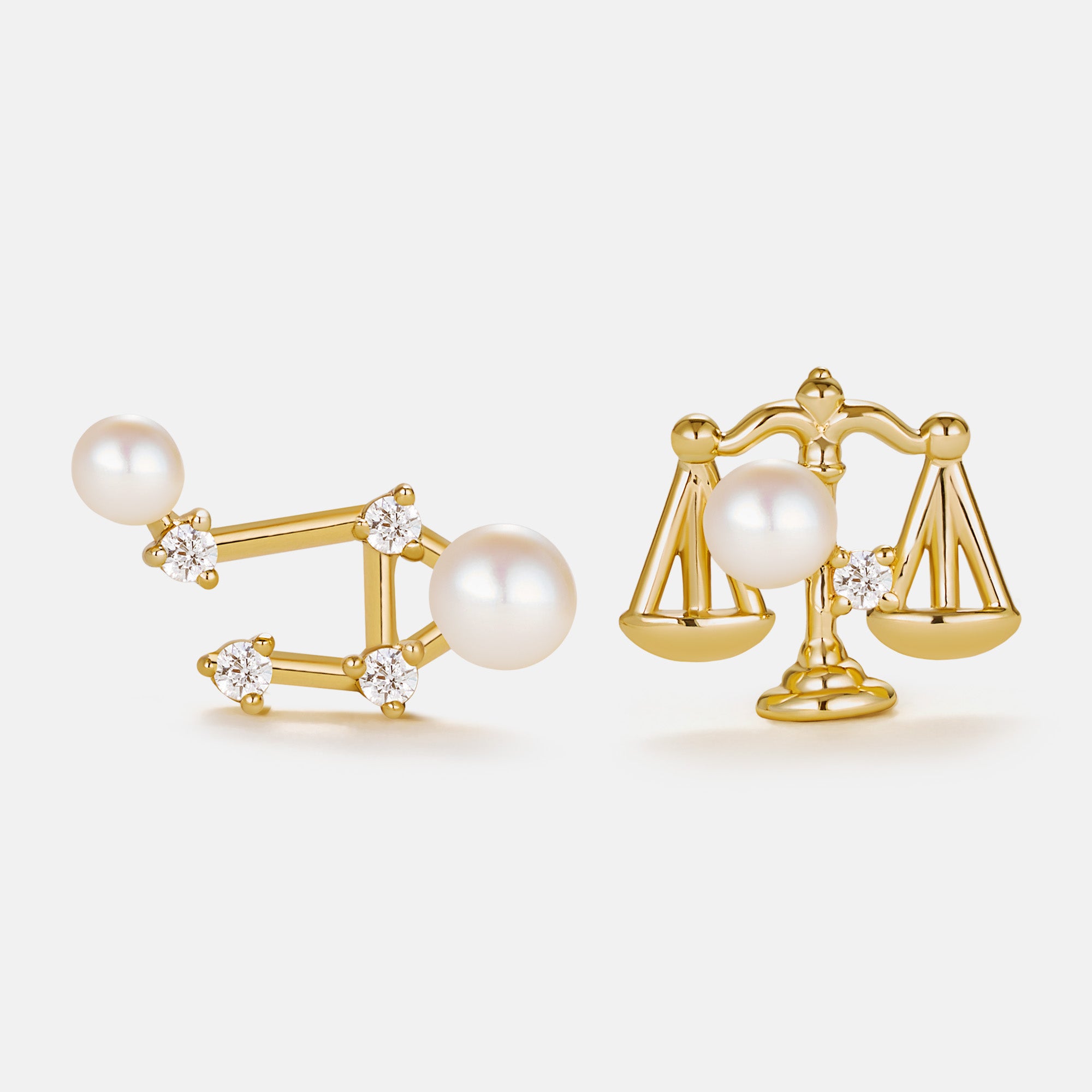 Stellar Zodiac Pearl Earrings