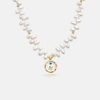 Signet Initial Pearl Necklace