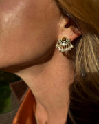 Tiger's Eye Pearl Earrings