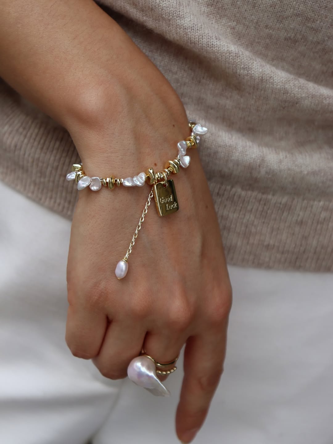 Good Luck Keshi Pearl Bracelet
