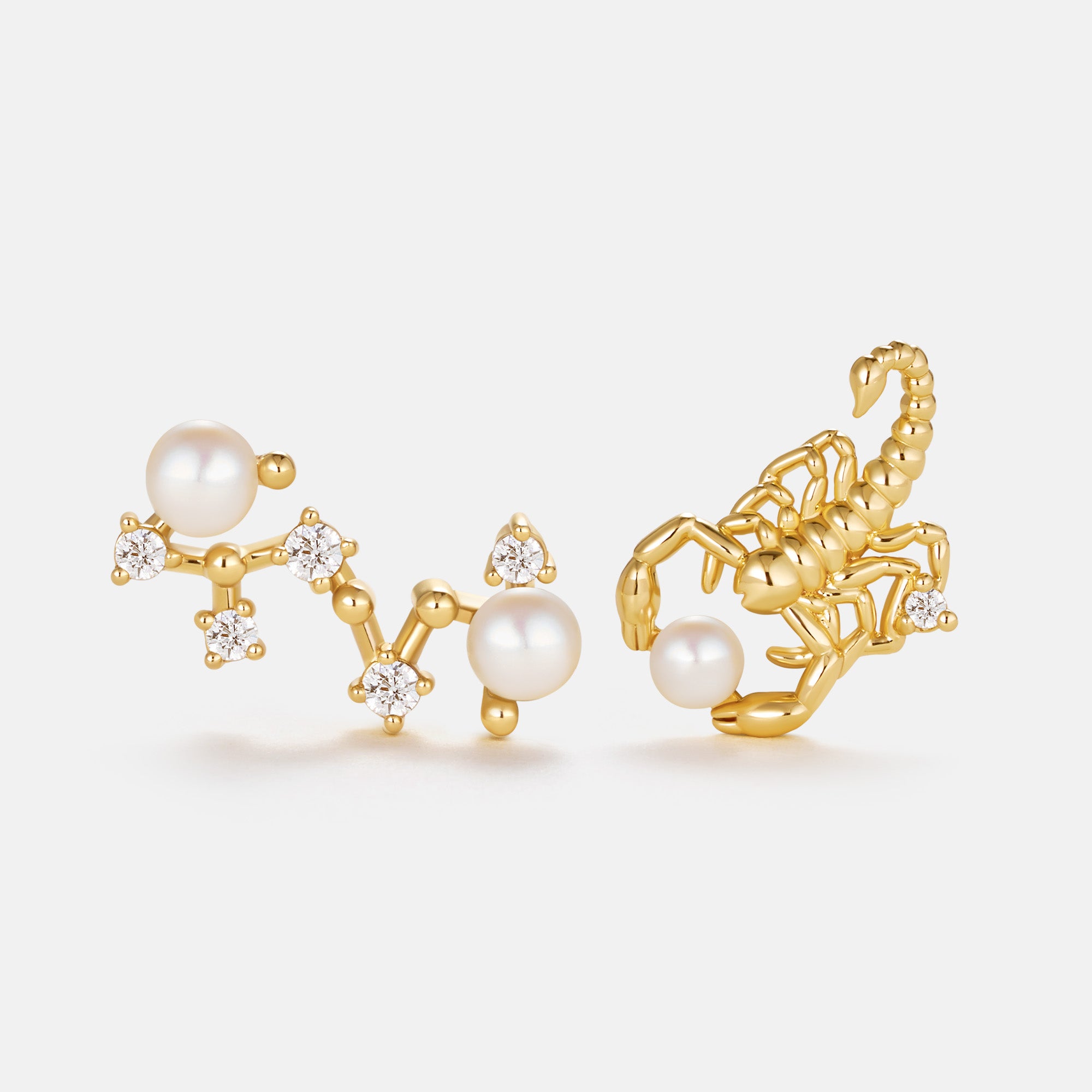 Stellar Zodiac Pearl Earrings
