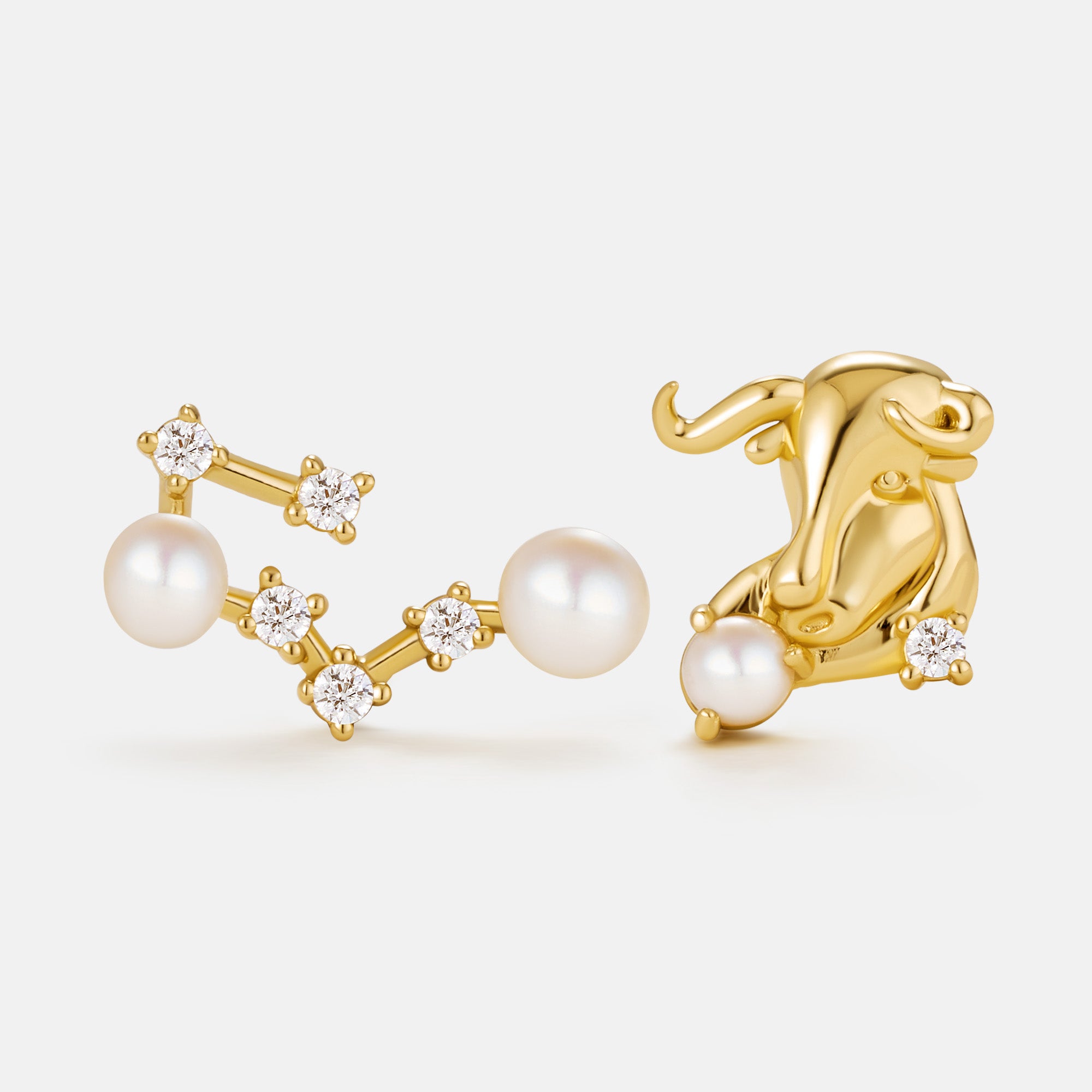 Stellar Zodiac Pearl Earrings