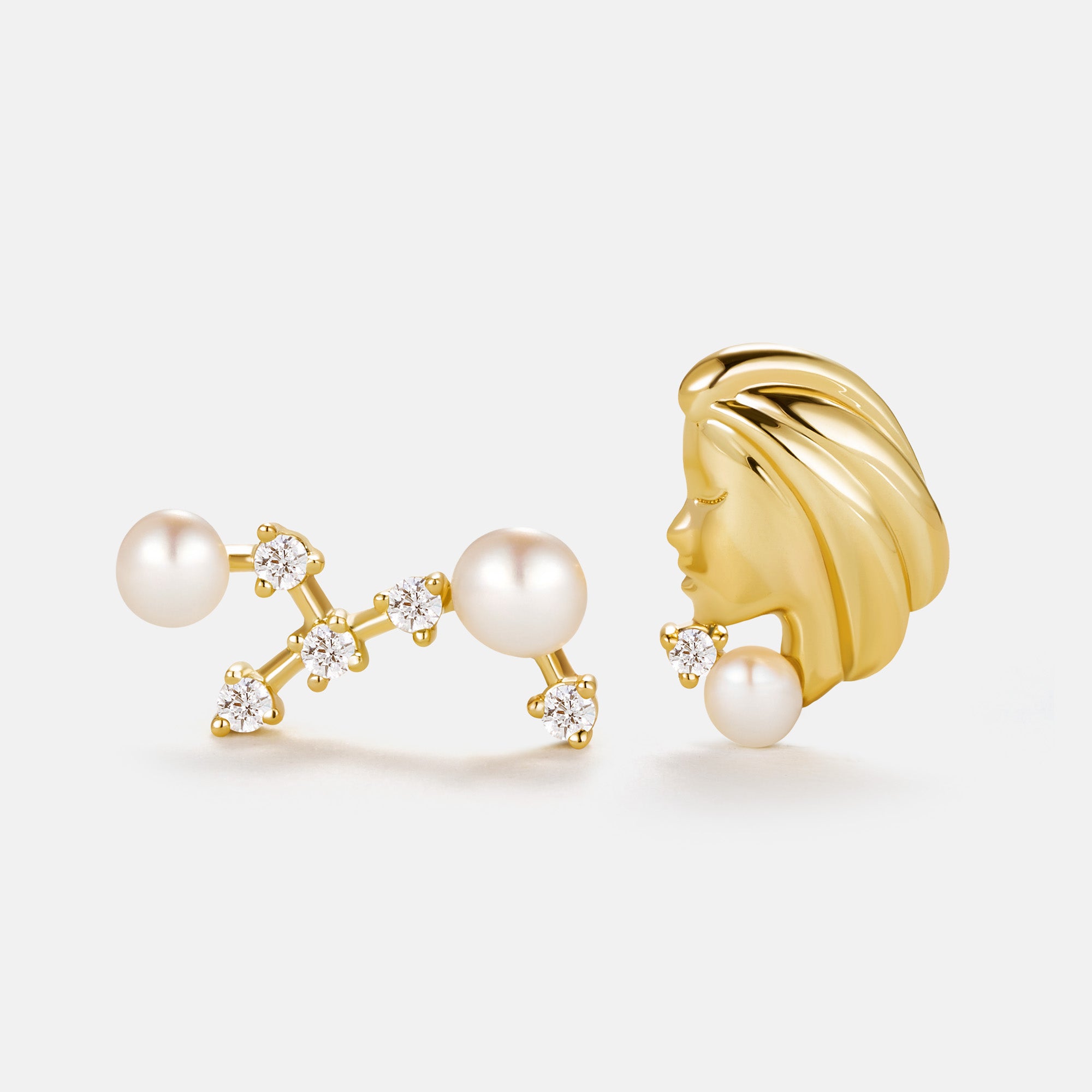 Stellar Zodiac Pearl Earrings