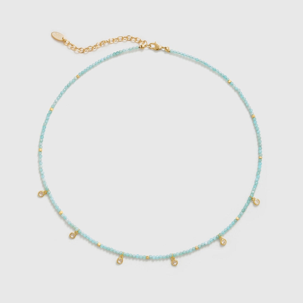 Amazonite Beaded Necklace - Amber Lollipop