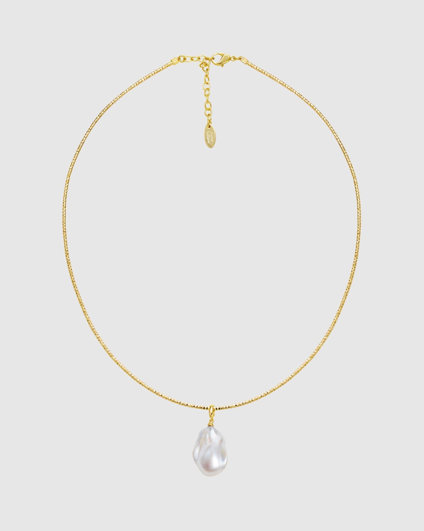 Angelica Dahurica Baroque Pearl Necklace - Amber lollipop