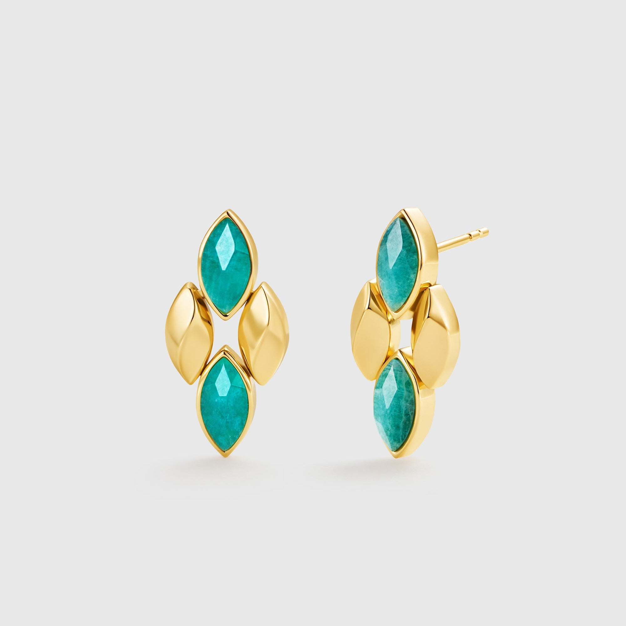 AureaSpike Stud Earrings - Amber Lollipop