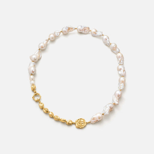 Aurora Baroque Pearl Necklace AmberLollipop