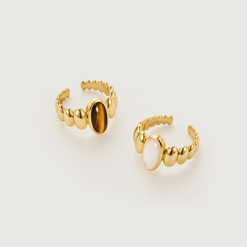 Autumn Breeze Impression Tiger’s Eye Ring AmberLollipop