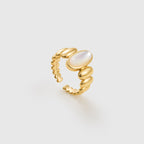 Autumn Breeze Impression Tigerite Ring - Amber Lollipop