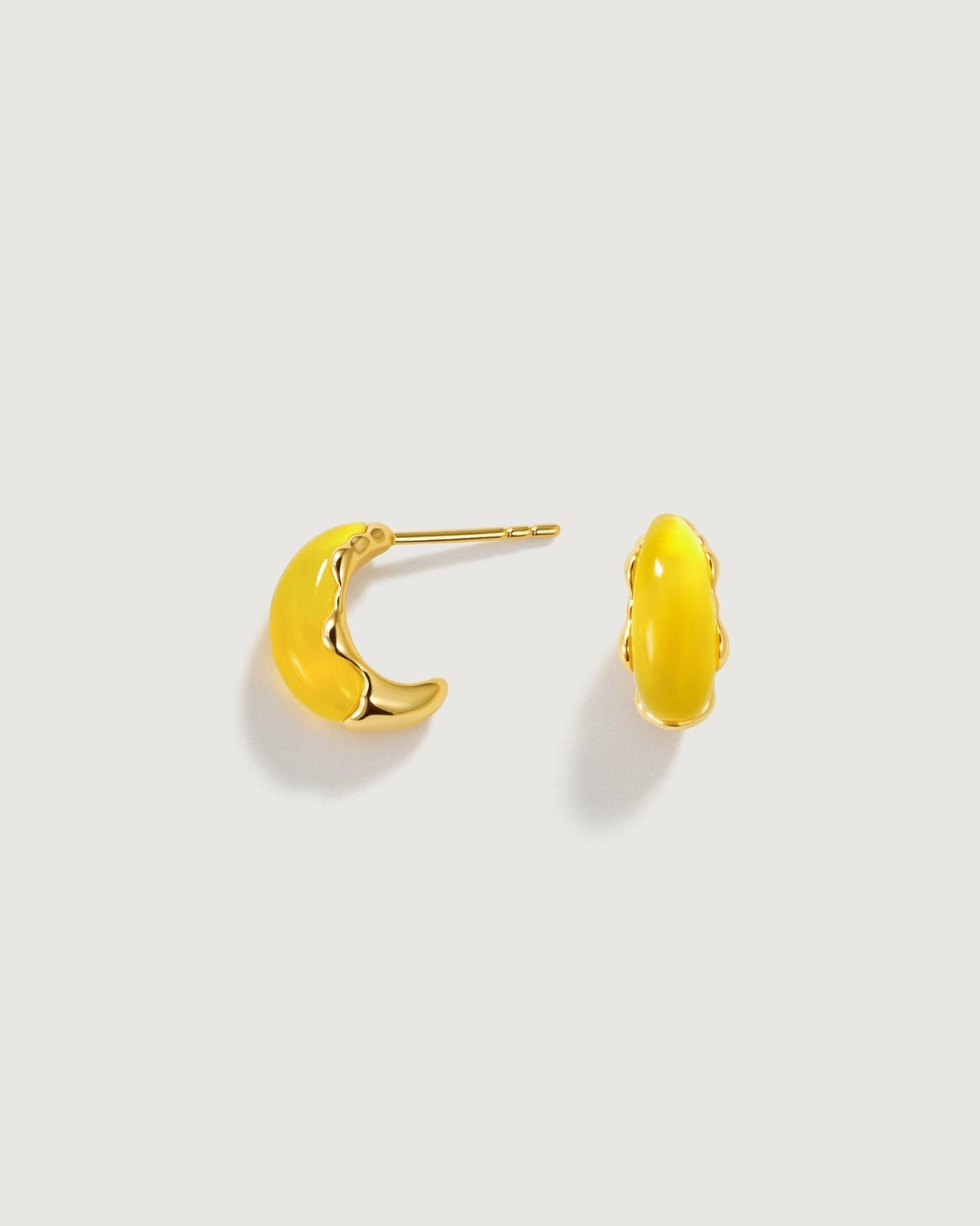 Banyu Floral Affair Agate Earring - Amber lollipop