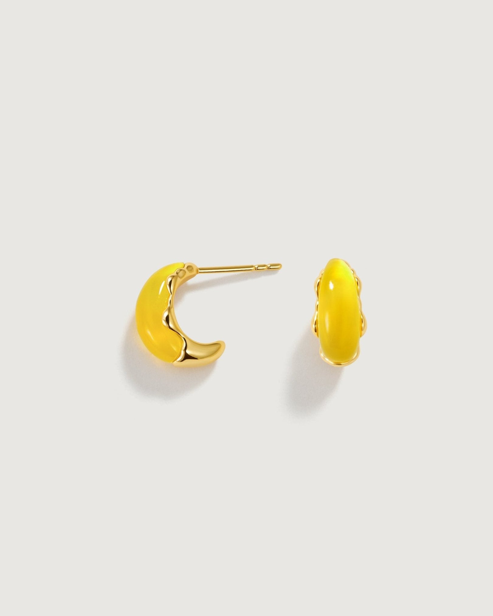 Banyu Floral Affair Agate Earring - Amber lollipop