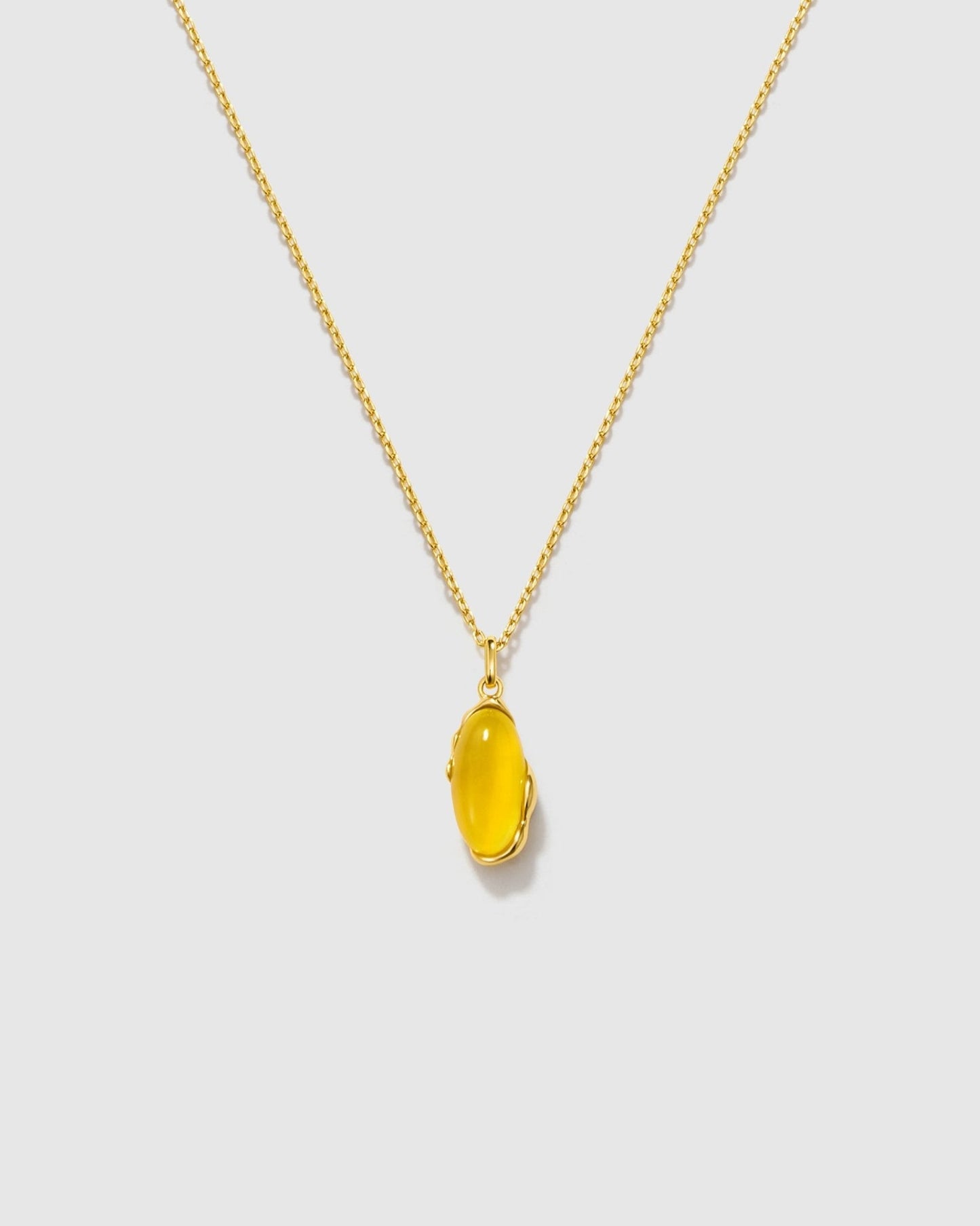 Banyu Floral Affair Agate Necklace - Amber lollipop