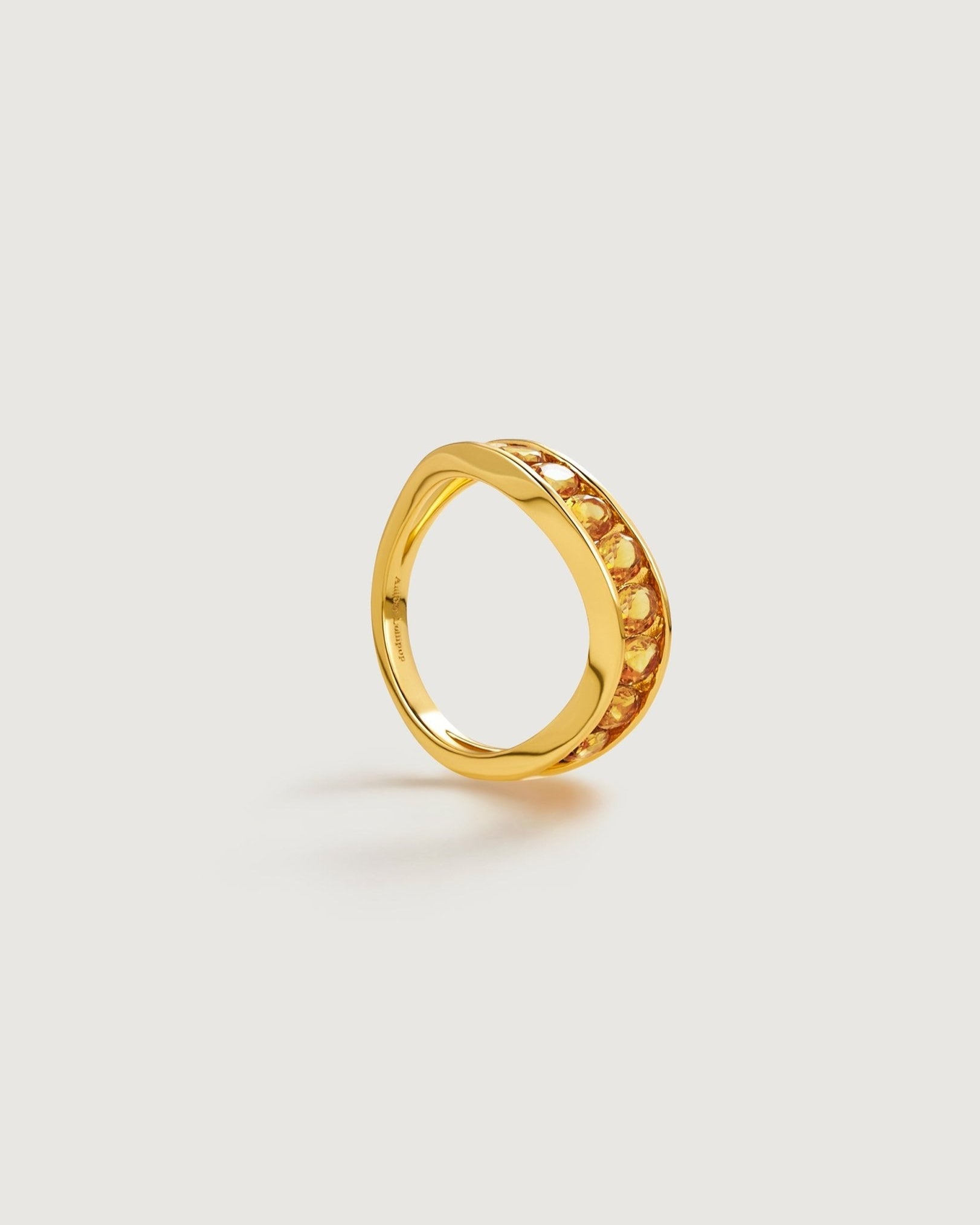 Banyu Floral Affair Citrine Ring - Amber lollipop