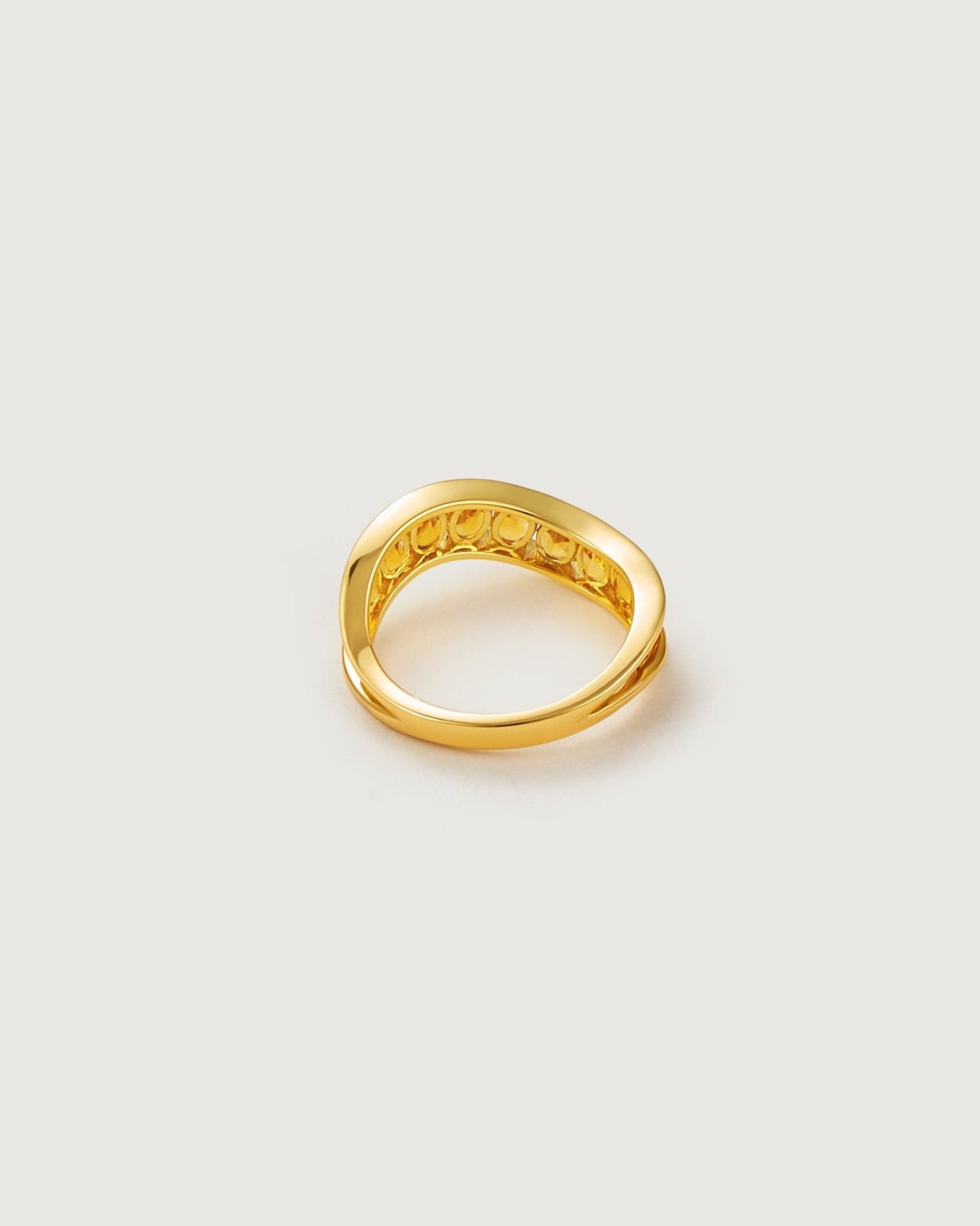 Banyu Floral Affair Citrine Ring - Amber lollipop