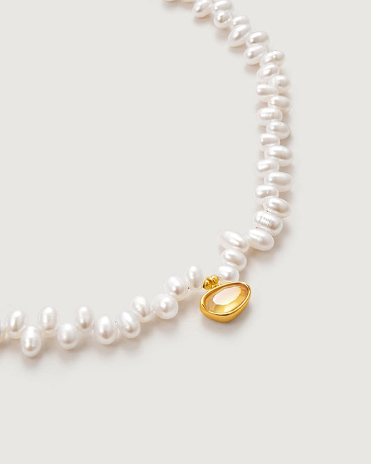 Banyu Floral Affair Pearl Necklace - Amber lollipop