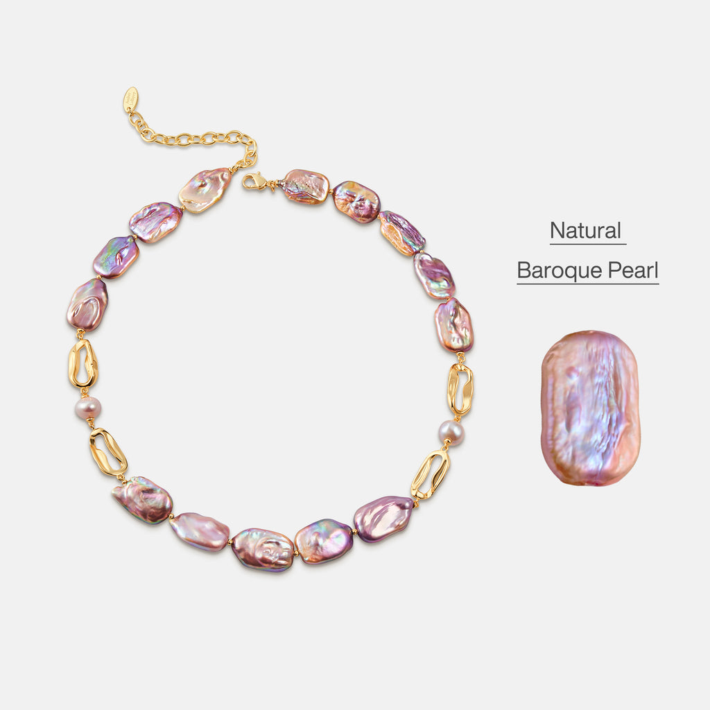 Sea Treasure Baroque Pearl Collar Necklace