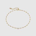 Beaded Chain Necklace - Amber Lollipop