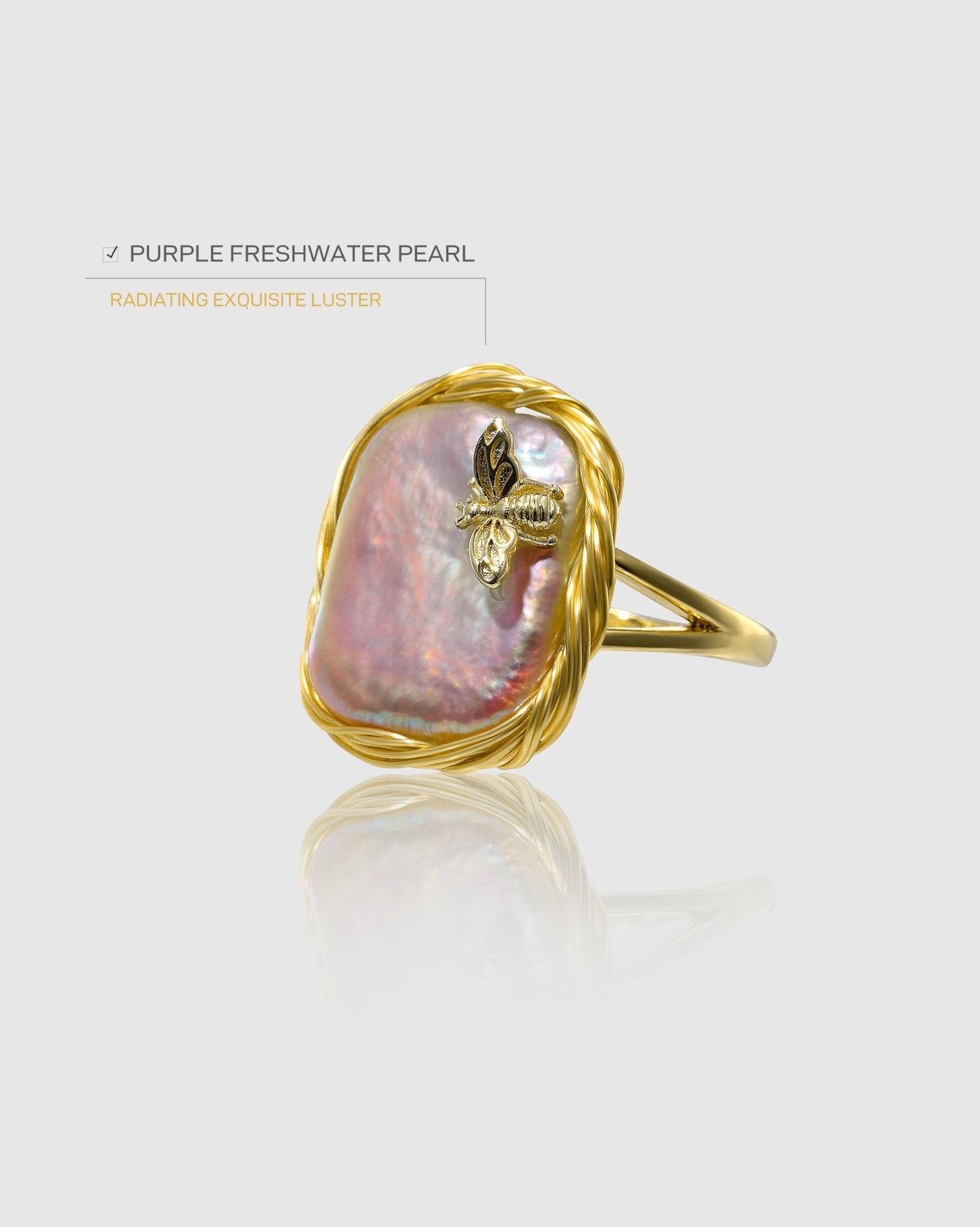 Bee Queen Ring - Amber lollipop