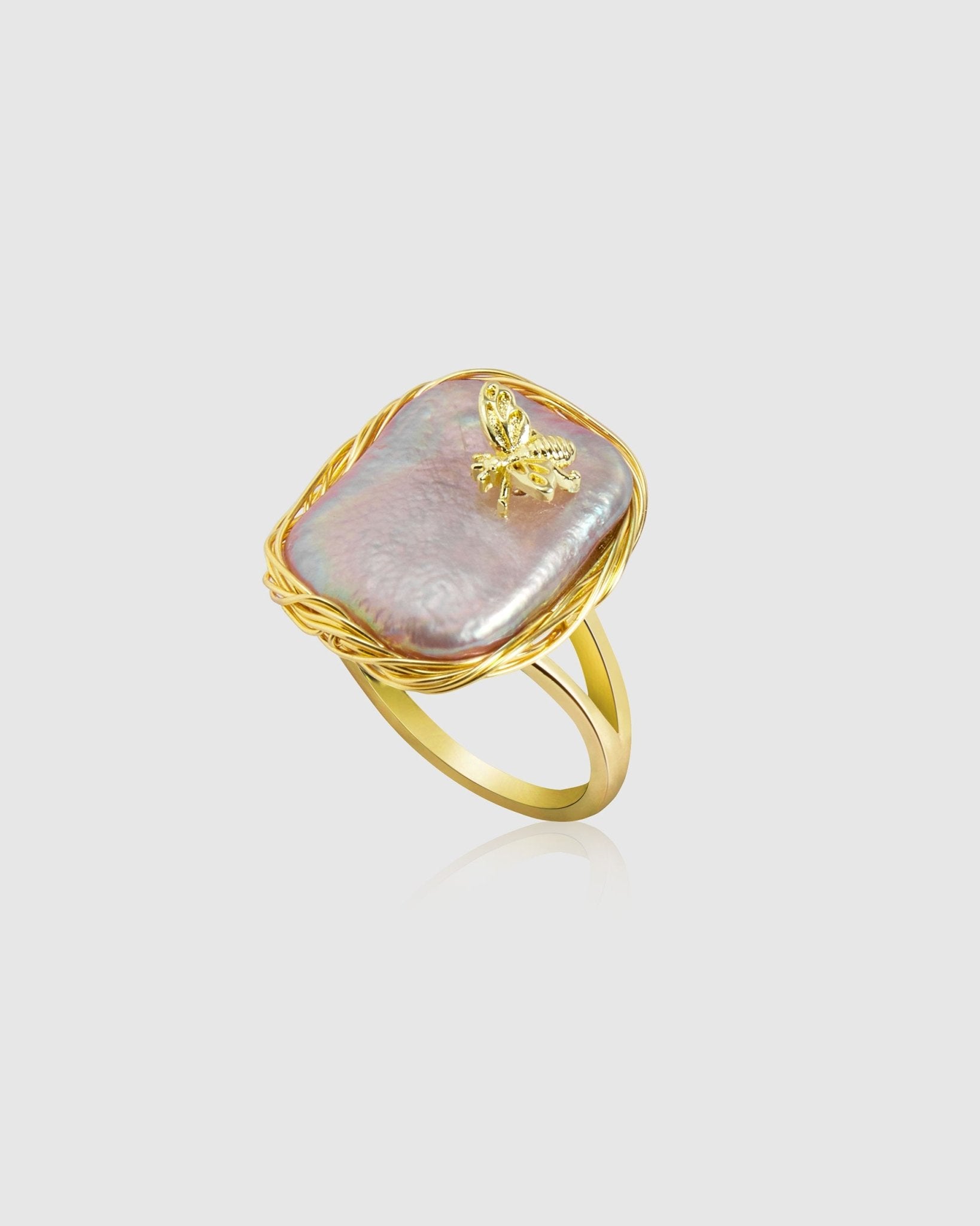 Bee Queen Ring - Amber lollipop