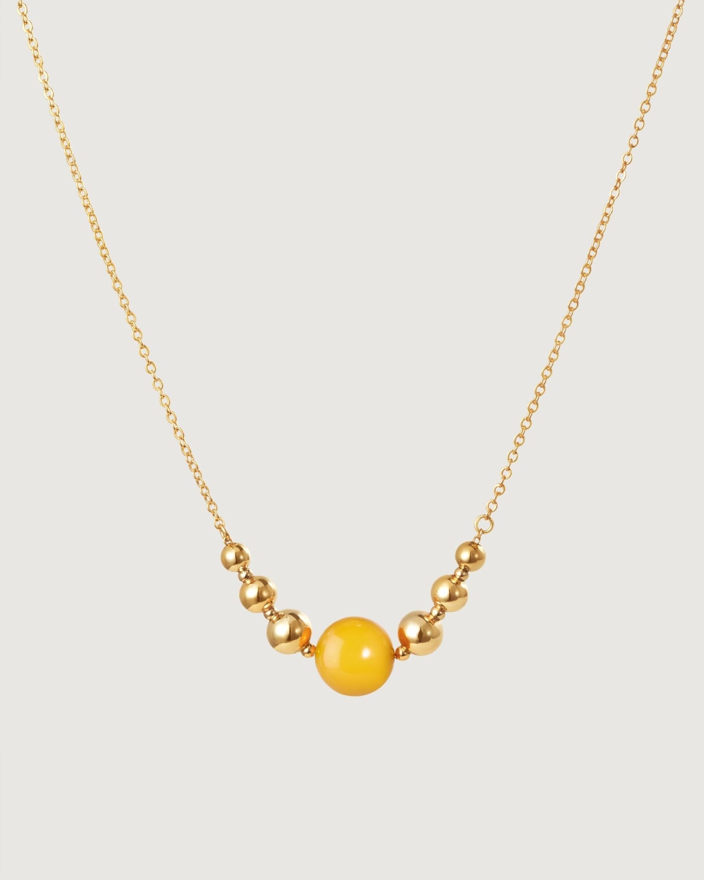 Beeswax Amber Necklace - Amber lollipop