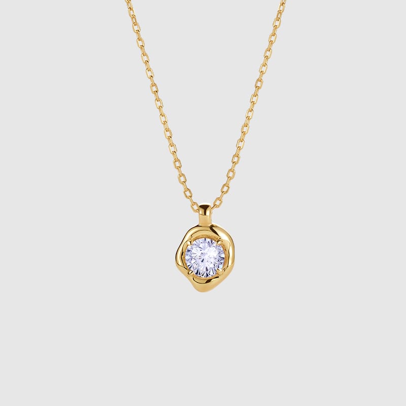 Birthstone CZ Necklace AmberLollipop