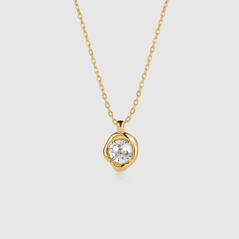 Birthstone CZ Necklace AmberLollipop