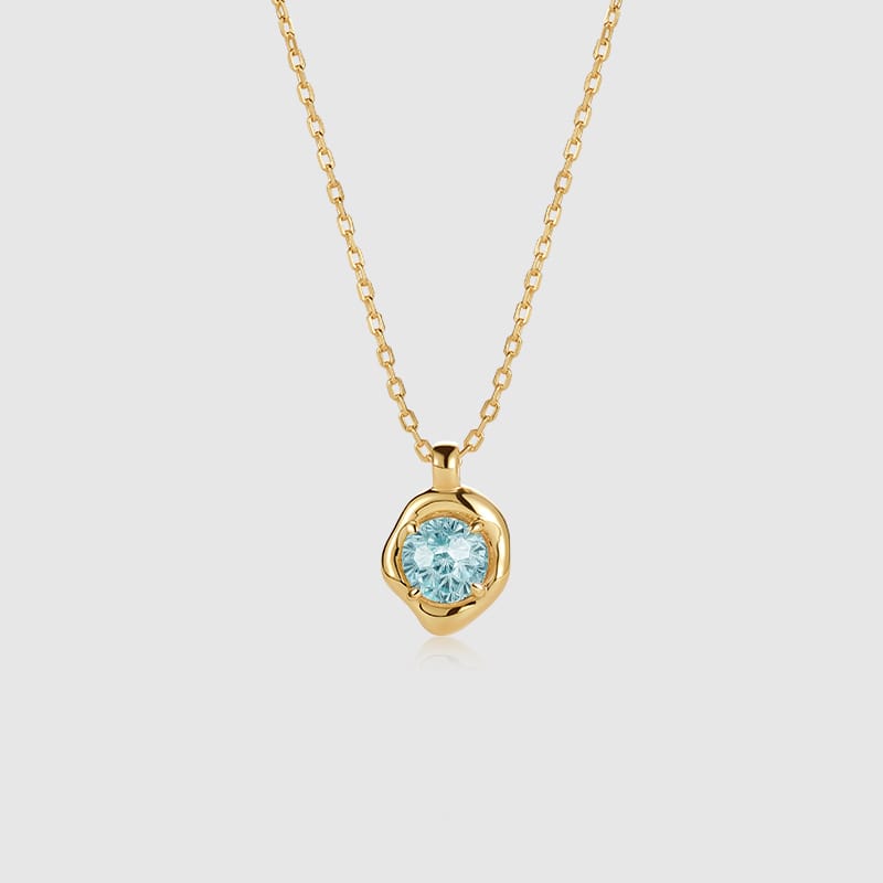 Birthstone CZ Necklace AmberLollipop