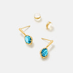 Blue Topaz Drop Earrings AmberLollipop