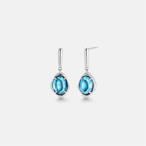 Blue Topaz Drop Earrings AmberLollipop